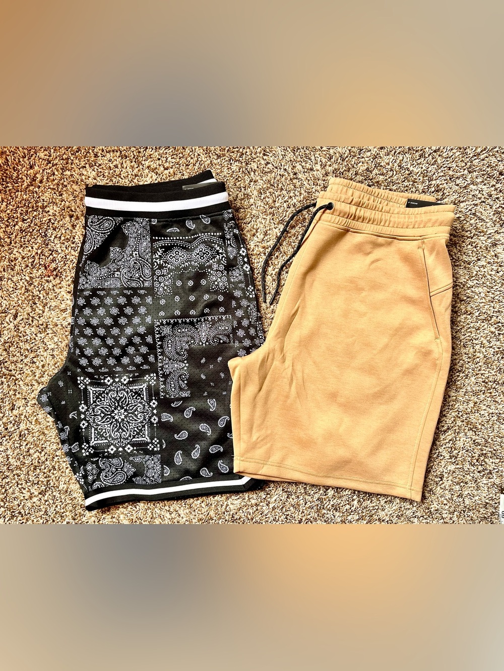 CSG Men’s Shorts 2X 3X Athletic Knit & Patchwork Relaxed Elastic Waist Bundle